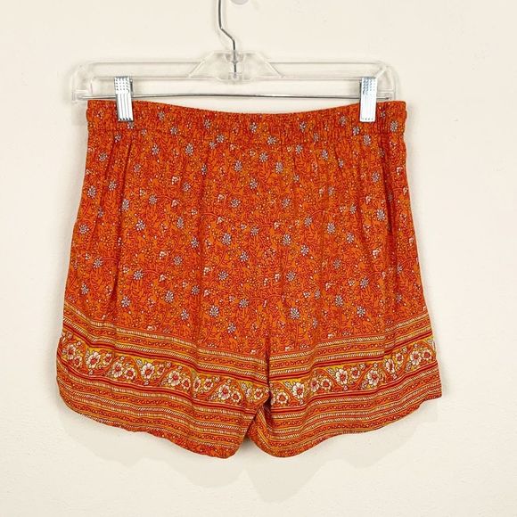 Old Navy Orange Floral Shorts Size Small - Picture 2 of 4